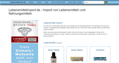Desktop Screenshot of lebensmittelimport.de