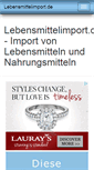 Mobile Screenshot of lebensmittelimport.de